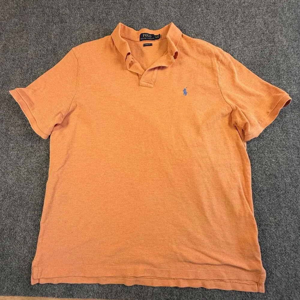 Polo Ralph Lauren Classic‎ Fit Orange Polo Shirt XL #1773